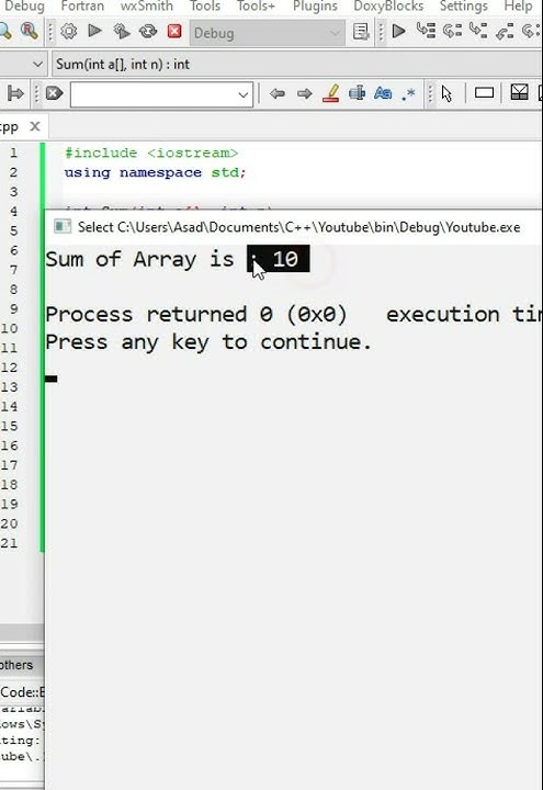 Sum of Array Elements uisng Recursion | #Shorts | - YouTube