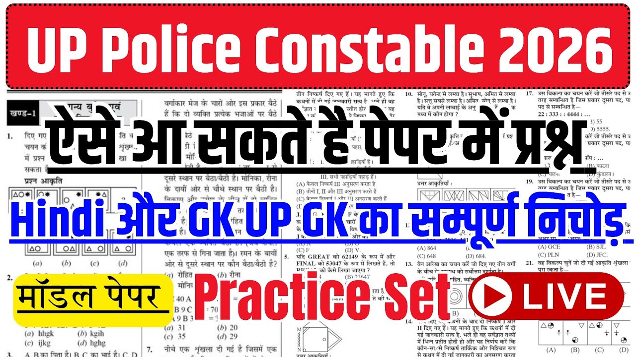 UP Police Constable Hindi GK Practice Set 2026 |*BEST BOOKS FOR UP POLICE CONSTABLE 2026 BY CHAKSHU*