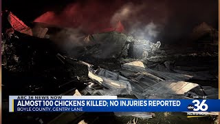 Nearly 100 chickens, other farm animals killed in Boyle County fire