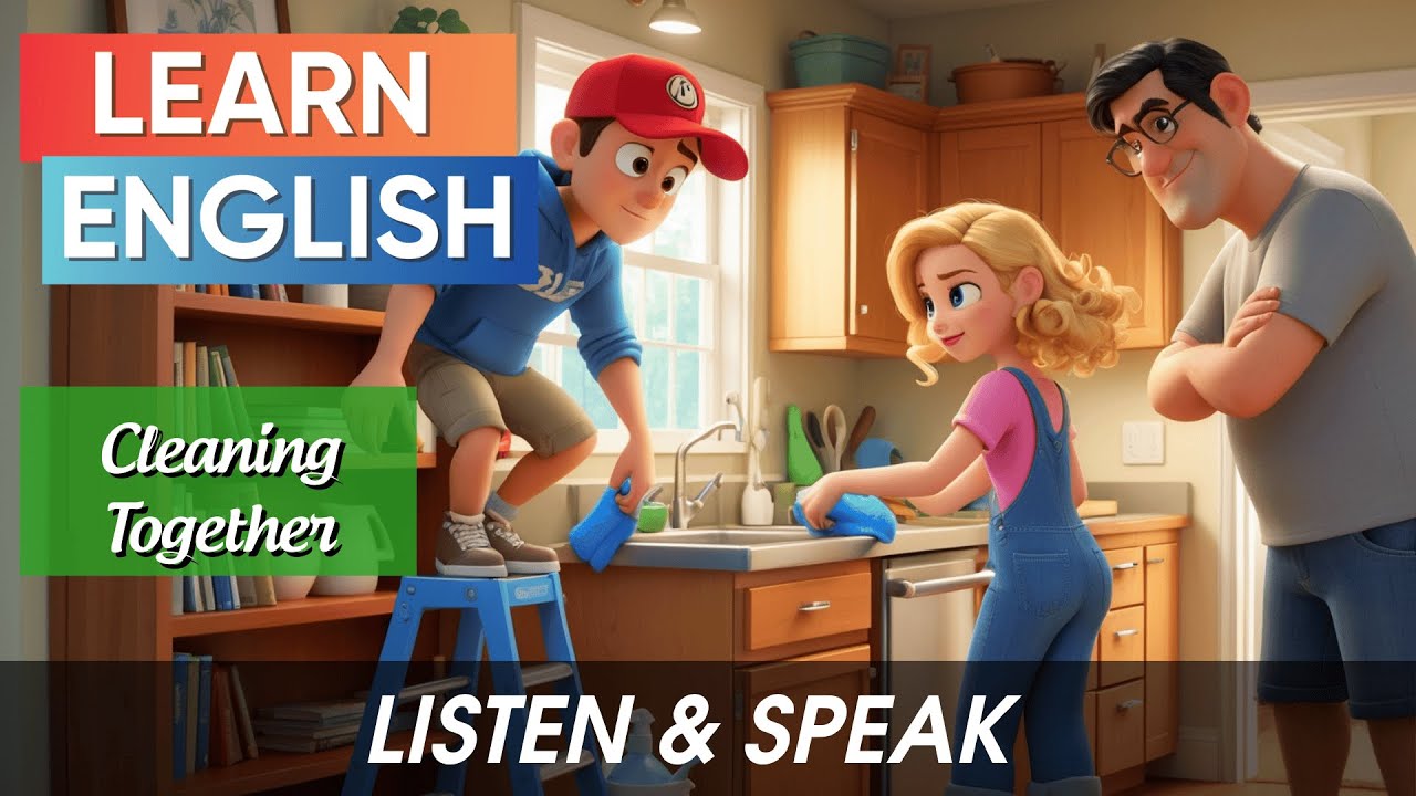Cleaning Together | Learn English Through Stories | Listening Practice ...