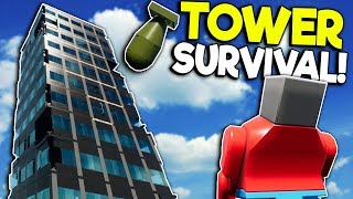 LEGO TOWER VS NUKE SURVIVAL CHALLENGE! - Brick Rigs Roleplay Gameplay