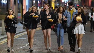 video: Revellers take to the streets as last orders are called in Liverpool before strict lockdown