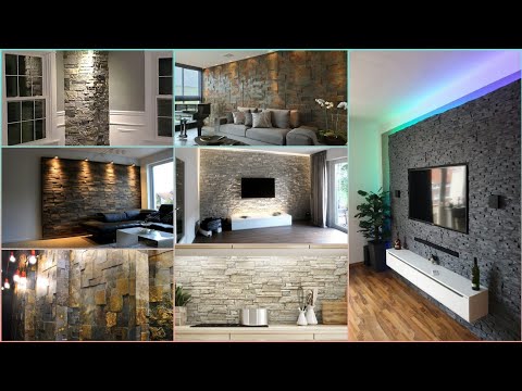 فيديو: الألواح الحجرية (27 صورة): استخدام الألواح الجدارية المزخرفة بتقليد الحجر لتزيين الجدران الداخلية وتكسية المنازل