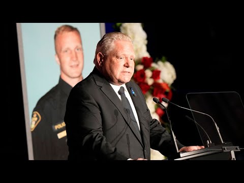 Ford reflects on the sacrifices of fallen officers |  OPP Const. Greg Pierzchala's funeral