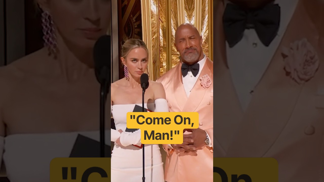 Emily Blunt Tries to Keep The Rock Moving at the 95th Oscars!
