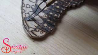 Handmade Woodburning Pyrography Butterfly Box Work In Progress