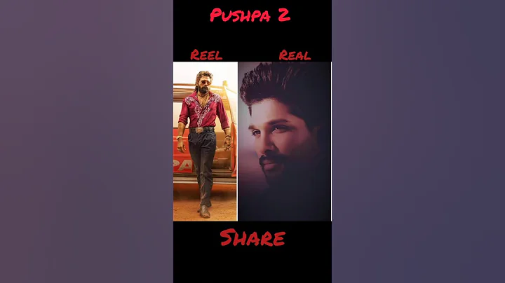 Pushpa 2 😱😱 movie reel 🆚 real shorts #alluarjun #look #viral #shorts #trending #shortsfeed #casting