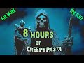 27 seriously terrifying creepypastas  8 hour scary story compilation  fireplace