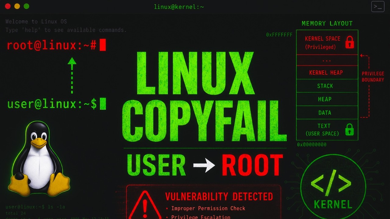 Linux CopyFail Explained (CVE-2026-31431):  From User to Root in Seconds