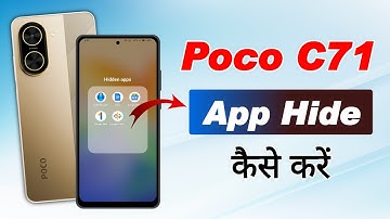 poco c71 me app hide kaise kare !! How to hide apps in poco c71 !! Poco c71 app hide settings