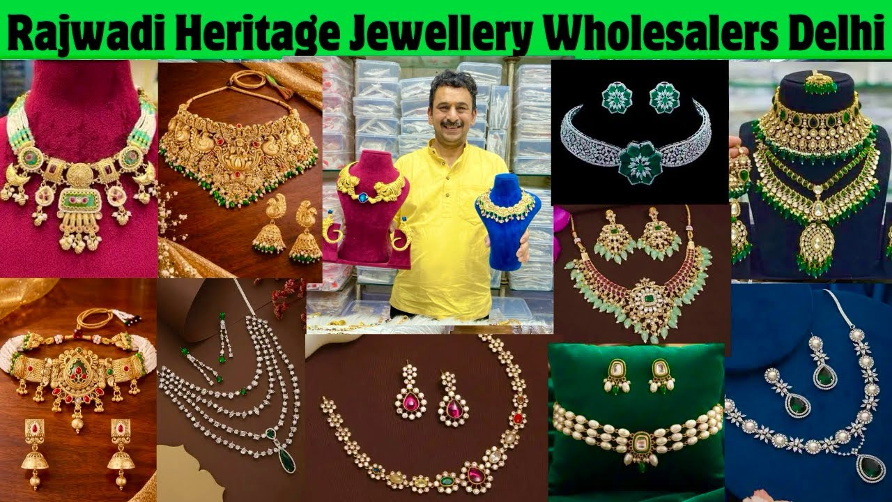 Rajwadi Jewellery Wholesaler Delhi Artificial Jewellery Wholesale Market Ad Kundan Brass Jewellery 