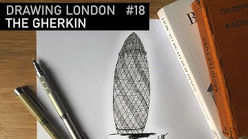 30 St Mary Axe (The Gherkin) - Architecture History | Drawing London #18