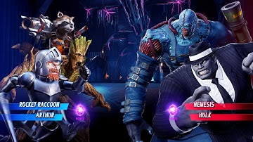 Rocket Raccoon & Arthur vs Nemesis & Hulk (Very Hard) - Marvel vs Capcom | 4K UHD Gameplay
