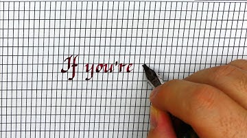 How to use guidelines to practice effectively the Italic script -  Handwriting practice #142