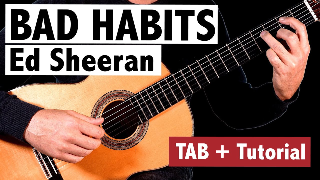 Ed Sheeran - Bad Habits (riff) - Easy Guitar Tutorial - YouTube