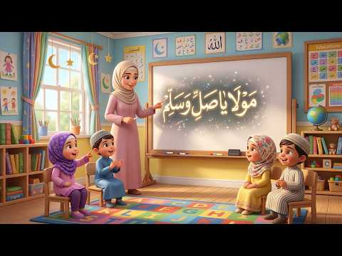 Moula Ya Salli Wa Sallim ❤️✨ | Heart Touching Naat 🥺💖 | For Kids 🧸🎈🌈