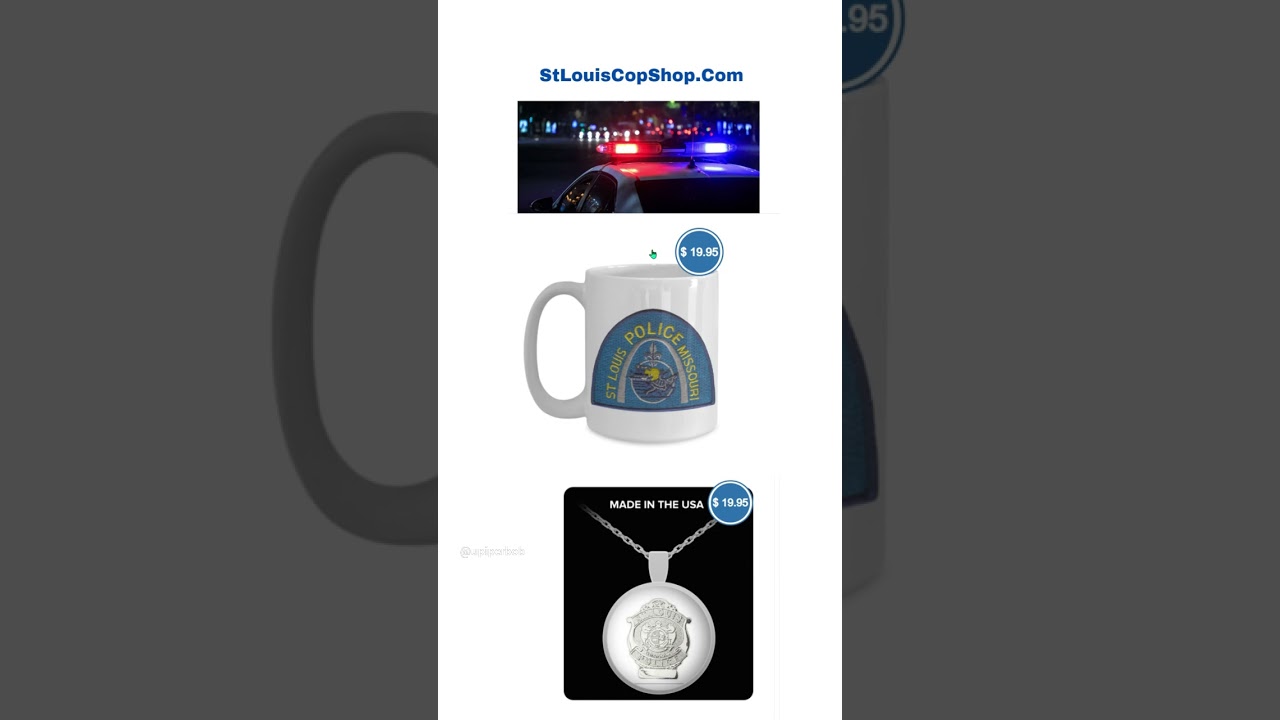 StLouisCopShop.Com  St Louis Police custom collectible Coffee Cups and gifts and plus necklaces