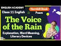 The Voice of the Rain Class 11 English Hornbill Poem 3 Explanation, poetic devices, word meanings