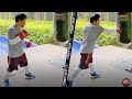 MANNY PACQUIAO THROWING LEFT HAND MISSILES ON HEAVY BAG! SPEED ON POINT DURING AT HOME TRAINING!