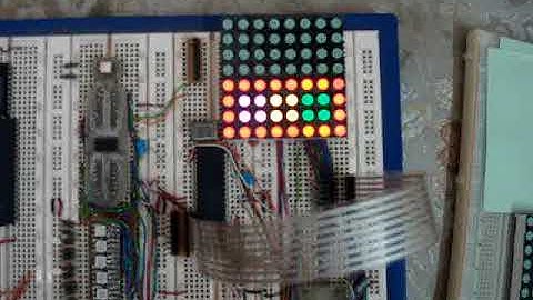 Driving 8x8 RGB Matrix Display Module using AVR + TLC5947