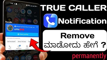 disable truecaller after call notification in kannada | how to stop truecaller popup call details 