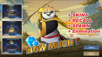 HOW MUCH 💎Akai Po Kungfu Panda Skin + Thamuz Kai + Recall + Elimination + Spawn Effect Phase 2 MLBB