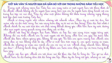 Lớp 5 | Viết bài văn tả người bạn đã gắn bó với em trong những năm Tiểu học| Bài văn 1| Cô Thu | #1