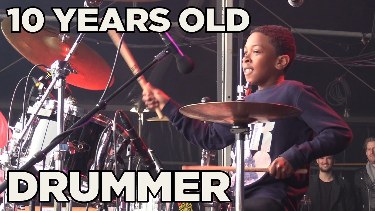 10 YEARS OLD DRUMMER NATHAN BURNETT LIVE @ REGGAE LAKE FESTIVAL AMSTERDAM