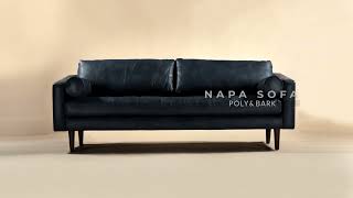 Napa 88.5” Sofa in Midnight Blue from Poly & Bark