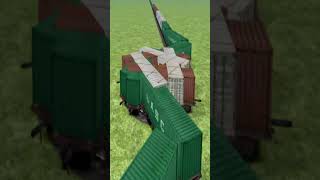 Funny Crazy Train On Broken Bumpy Tracks 💥😱🔥 Funny BeamNG.Drive simulator #shorts