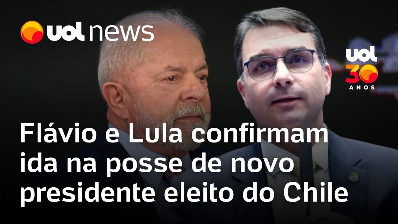 Flávio Bolsonaro e Lula confirmam presença na posse de novo presidente eleito do Chile