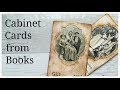 Cabinet cards from books process video