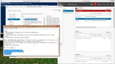 Installing ADDS, DHCP and DNS on Windows Server 2012 Datacenter R2 Server Core via RSAT