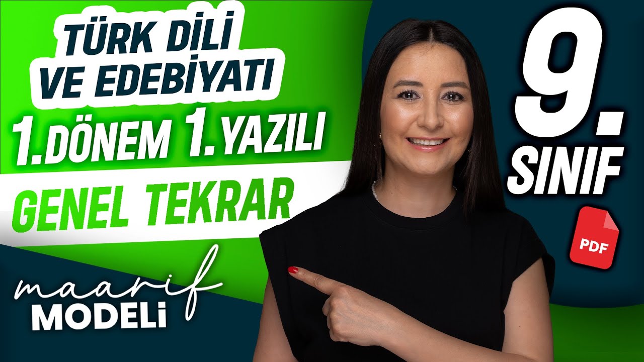 9. Sınıf Türk Dili ve Edebiyatı 1. Dönem 1. Yazılı | Genel Tekrar