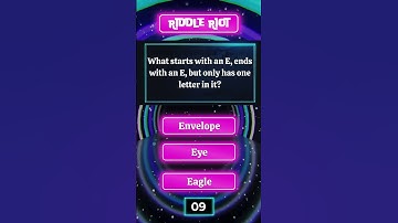 What Starts with an E, Ends with an E, But Only Has One Letter?