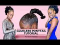 TIRED OF DAMAGING YOUR HAIR!? TRY THIS GLUELESS SLEEK PONYTAIL TUTORIAL