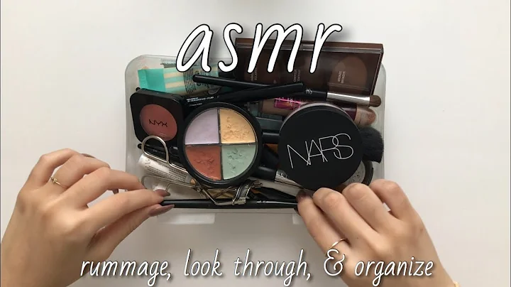 [asmr] makeup rummage, look through, & organize
