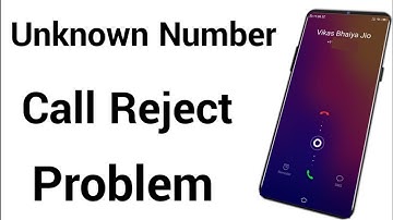 Vivo Unknown Call Reject Call Problem | How To Fix In Vivo Phone