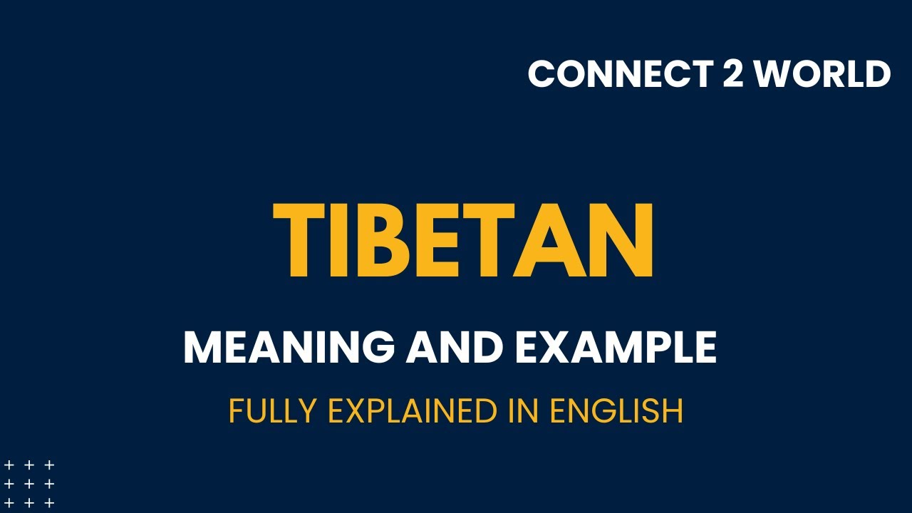 What Does tibetan   Means || Meanings And Definitions With tibetan   in ENGLISH