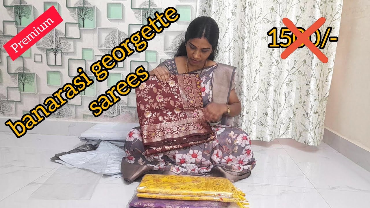 Premium banarasi georgettesarees  // trending collection sarees 