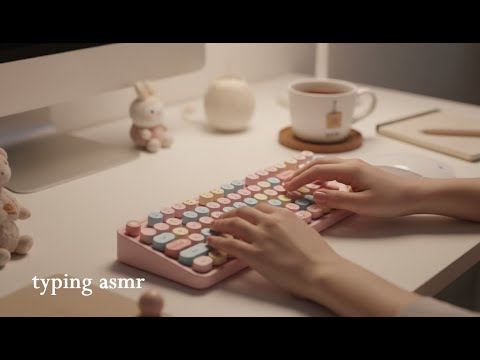 ASMR ✨ 1 Hour 25 Minutes of Relaxing Keyboard Typing ⌨️ | Study, Work & Focus Loop  