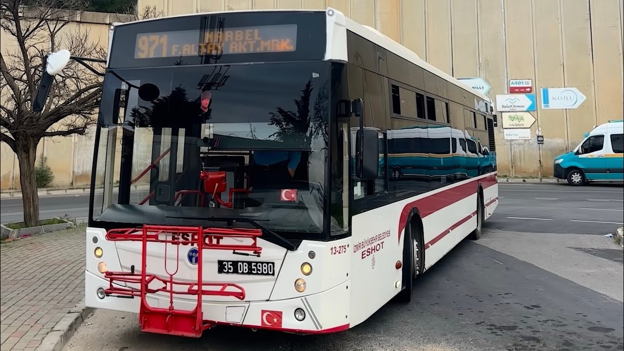 İzmir’de 971 ile Fahrettin Altay Aktarma Merkezi-Narbel Arası Otobüsle Seyahat