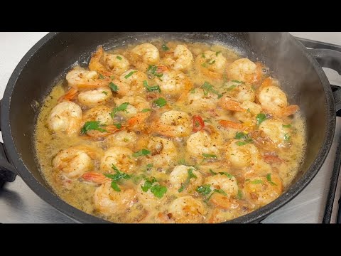 Garlic Shrimp Recipe How to make shrimp delicious in 5 minutes ASMR