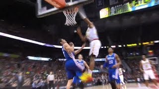Kent Bazemore Attacks The Rim For The Hammer Dunk
