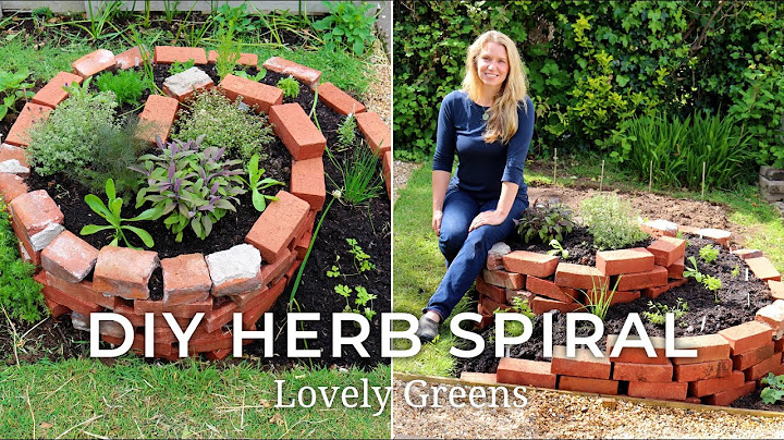 DIY Herb Spiral -- clever way to grow lots of herbs in a small space