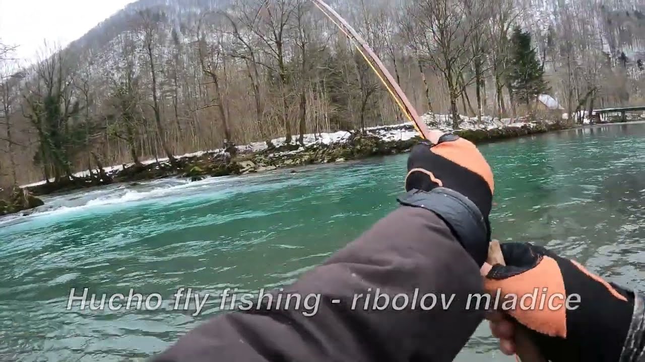 Winter Hucho fly fishing on Kupica ribolov mladice na Kupici Gorski Kotar  Hrvatska HD - YouTube