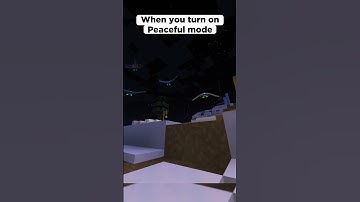 When you turn on Peaceful 🍼 mode in Minecraft ||  #shorts #minecraft