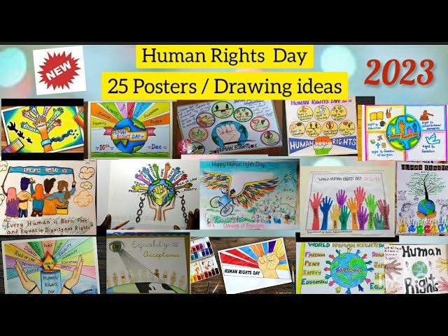 Human Rights Drawing Examples Human Rights Poster Drawing Ideas