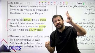 Literature Spot Stopping by Woods on a Snowy Evening Part 1 P 5 7    الاستاذ احمد القصراوي 2009