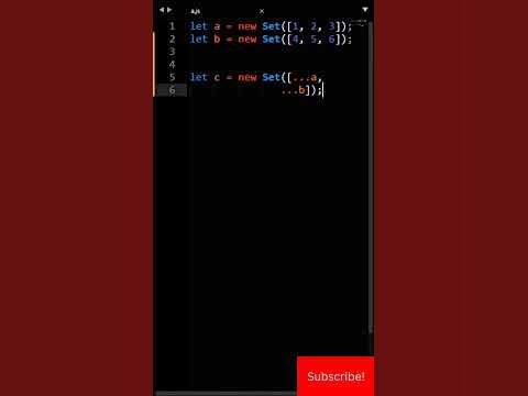 How To Do A Union Of Sets In JavaScript - YouTube
